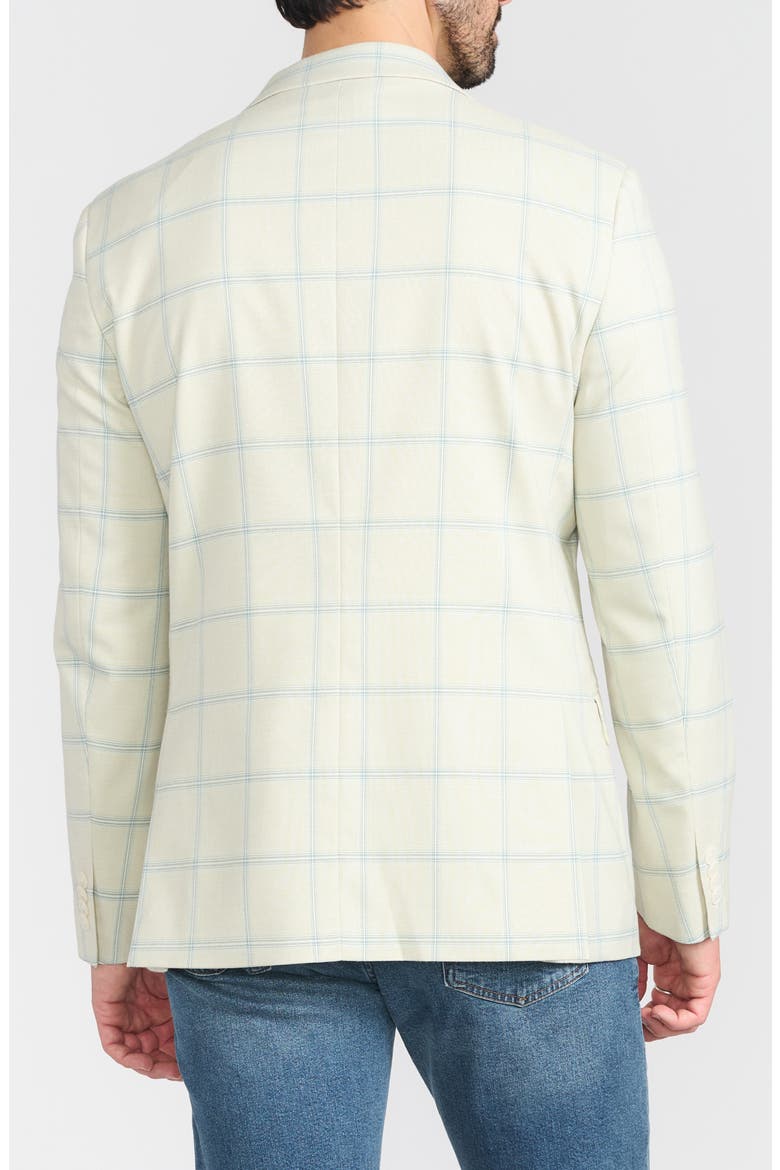 Mayfair Windowpane Notch Lapel Blazer, Alternate, color, CREAM