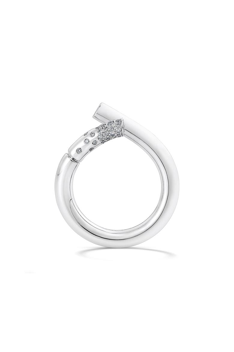 Oera Knot Diamond Bypass Ring, Alternate, color, 18K WHITE GOLD