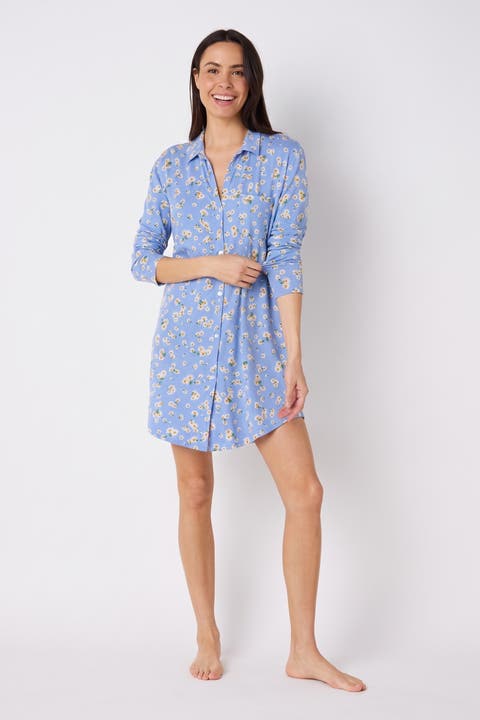 Floral Pima Knit Night Shirt