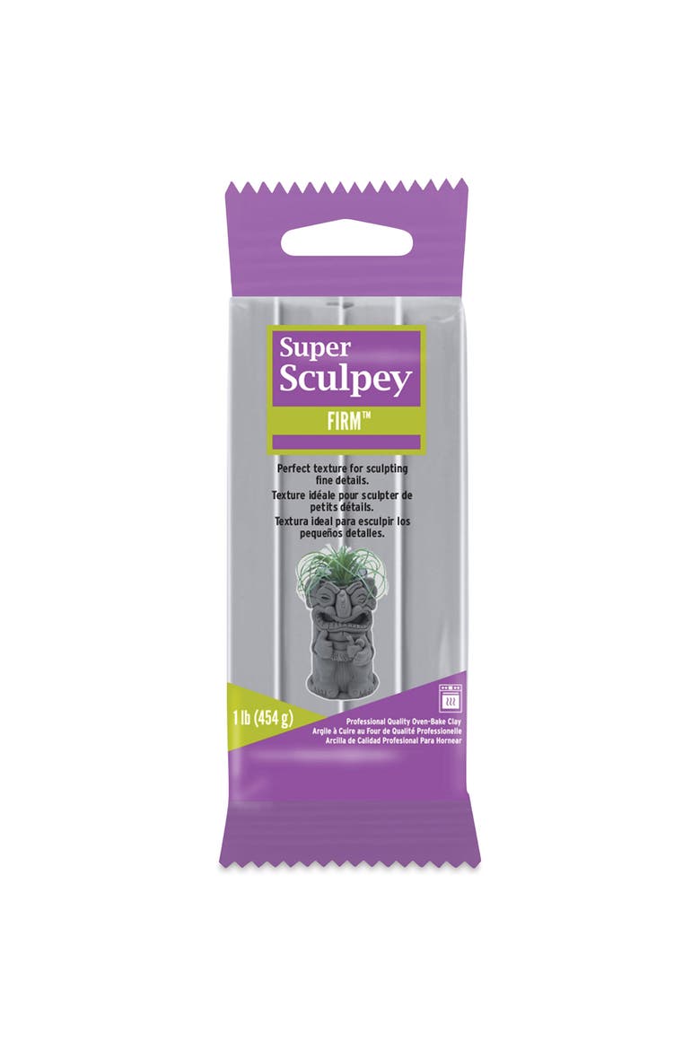Super Sculpey Firm Clay Gray, 1lb Polymer, Main, color, Multicolored