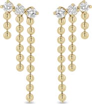 Zoë Chicco Diamond Beaded Waterfall Drop Earrings