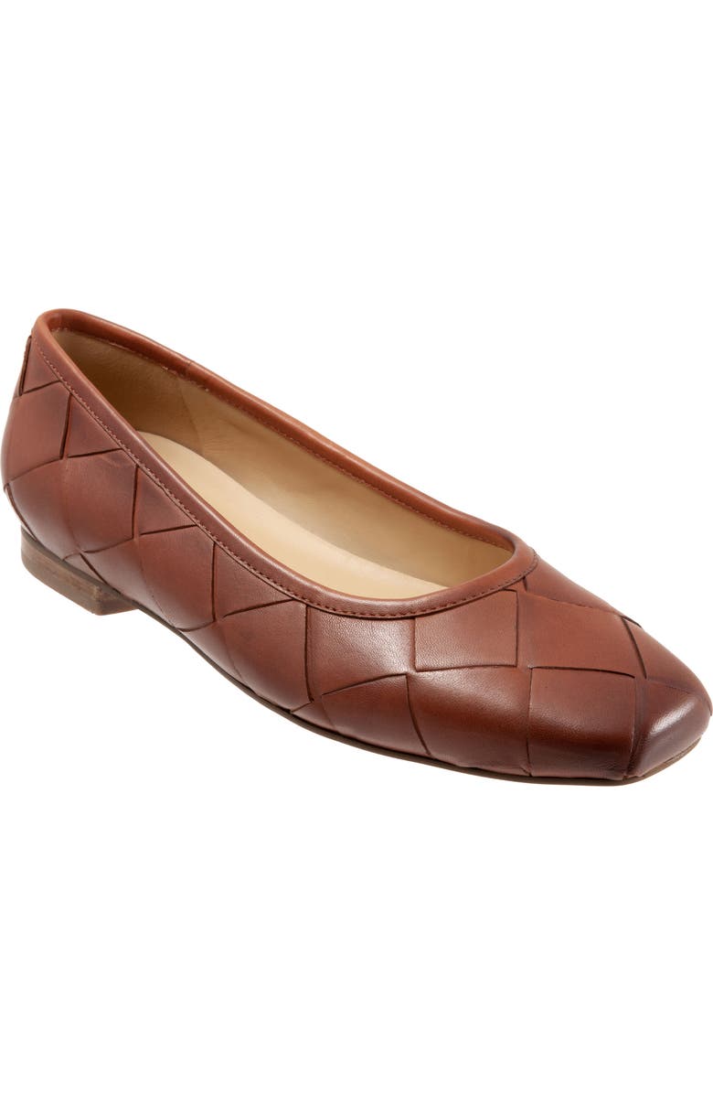 Trotters Hanny Flat, Main, color, Luggage Leather