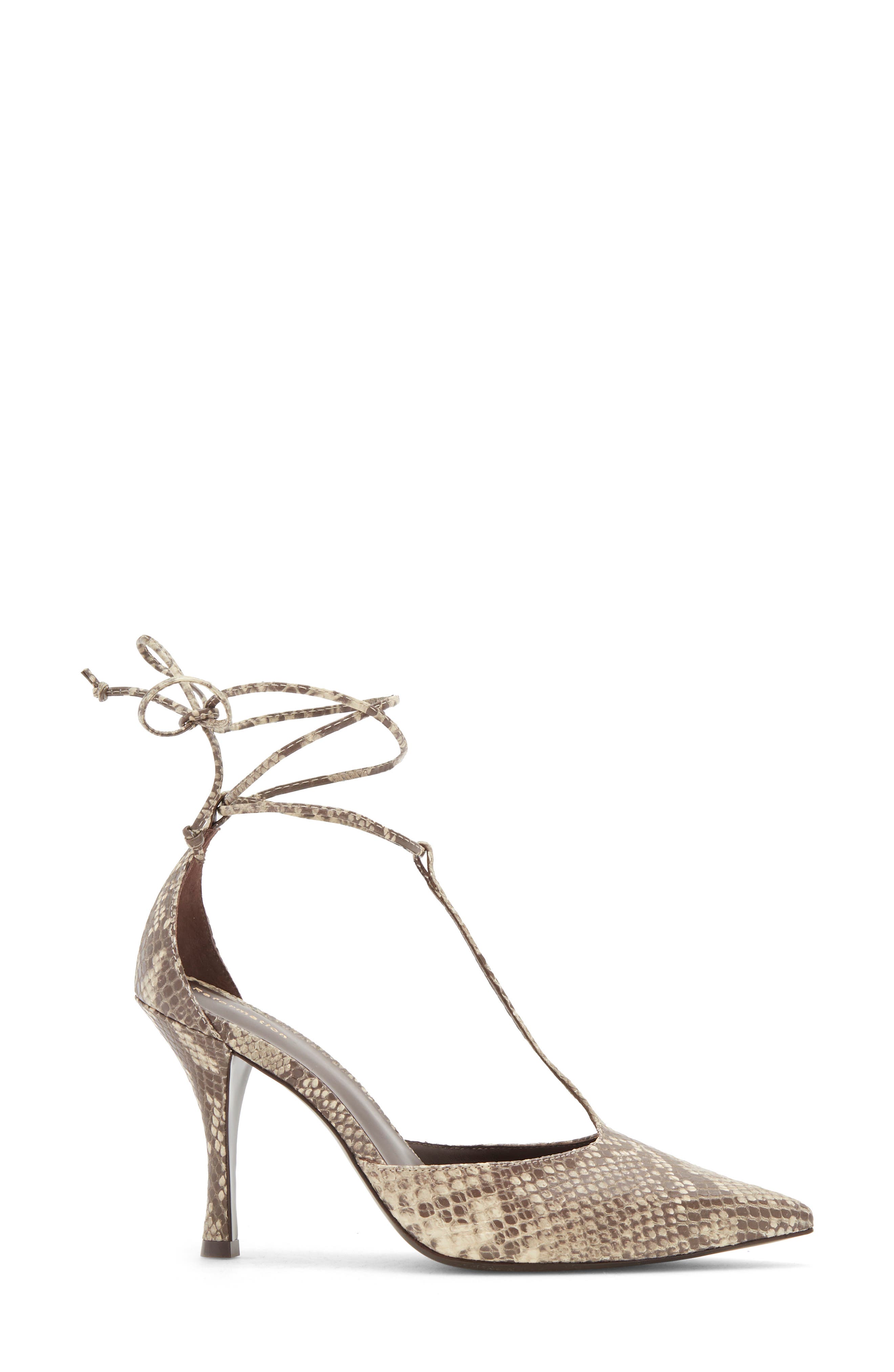 Stassie T-Strap Pump, Alternate, color, TAN SNAKE