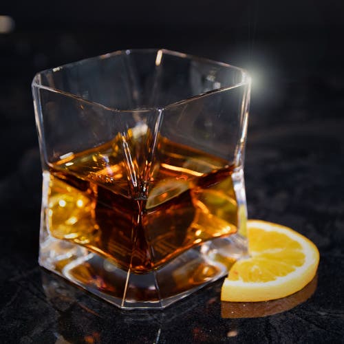 Arnolfo Di Cambio Double Old Fashion Glass Cibi Set Of 2 In Transparent
