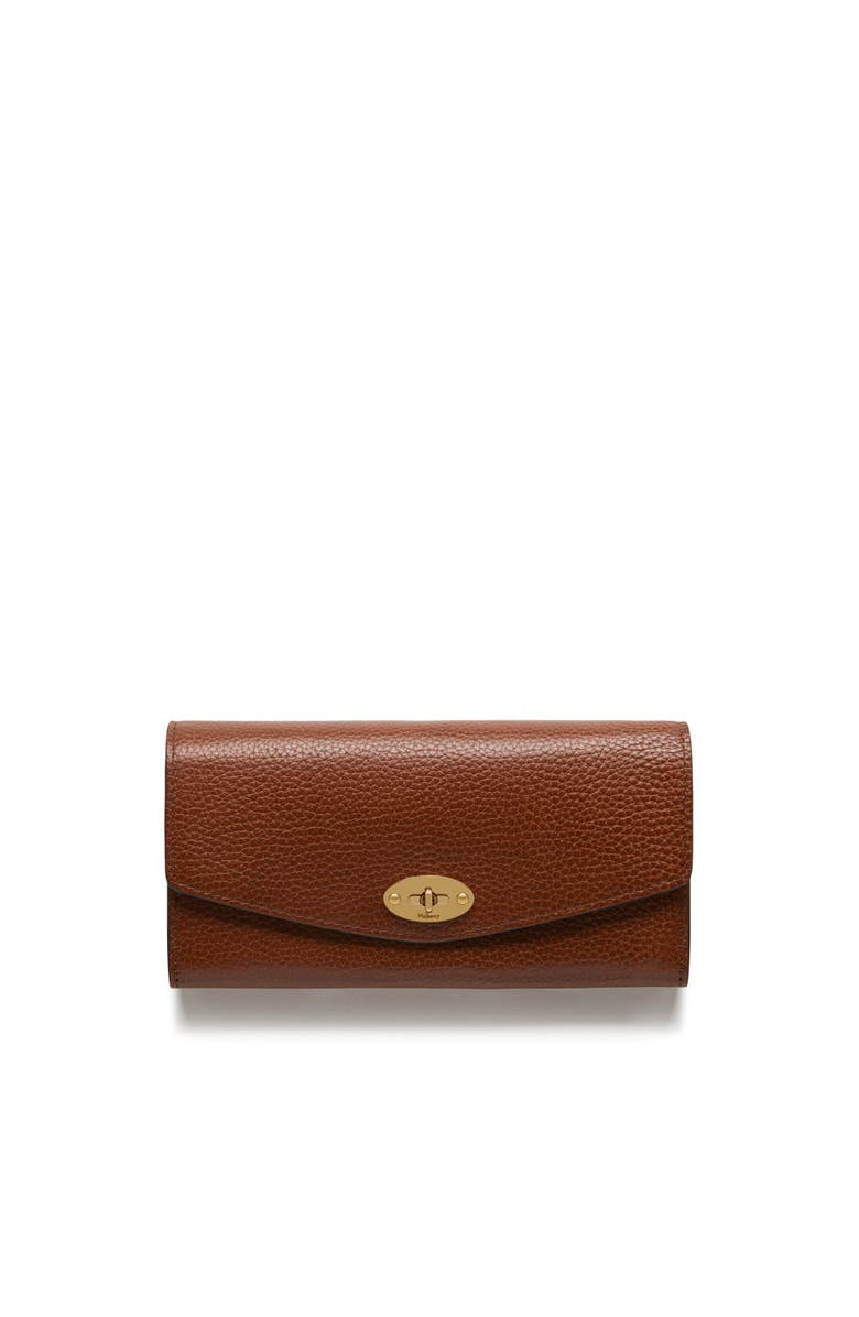 Mulberry Darley Leather Continental Wallet, Alternate, color, Oak
