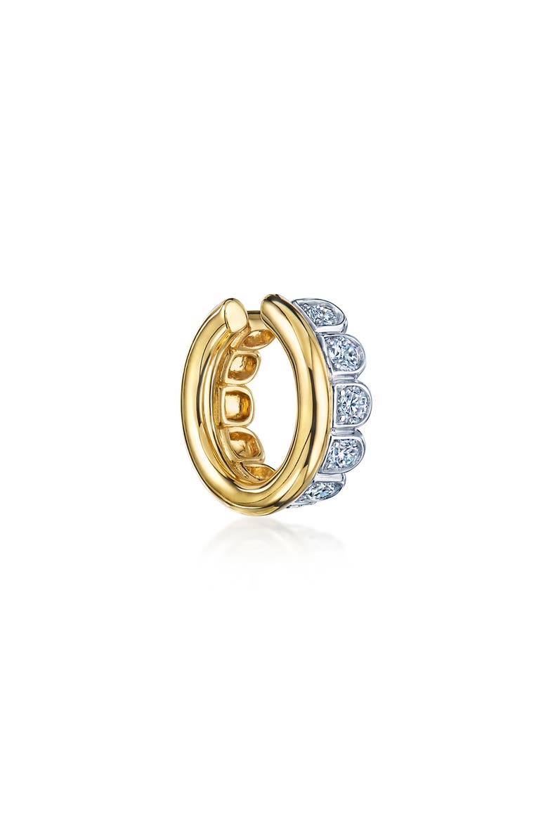 Sirena Diamond Ear Cuff, Main, color, TWO TONE WHITE/YELLOW GOLD