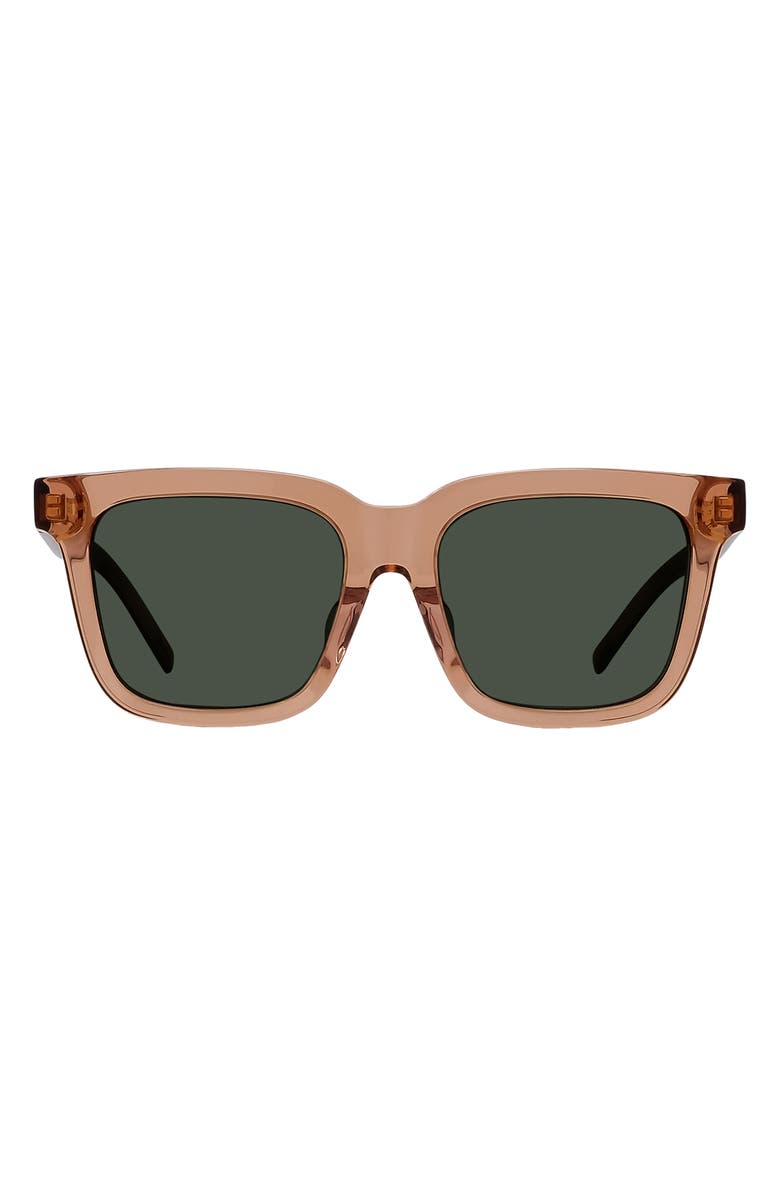 Givenchy GV Day 53mm Rectangular Sunglasses, Main, color, Shiny Orange / Green