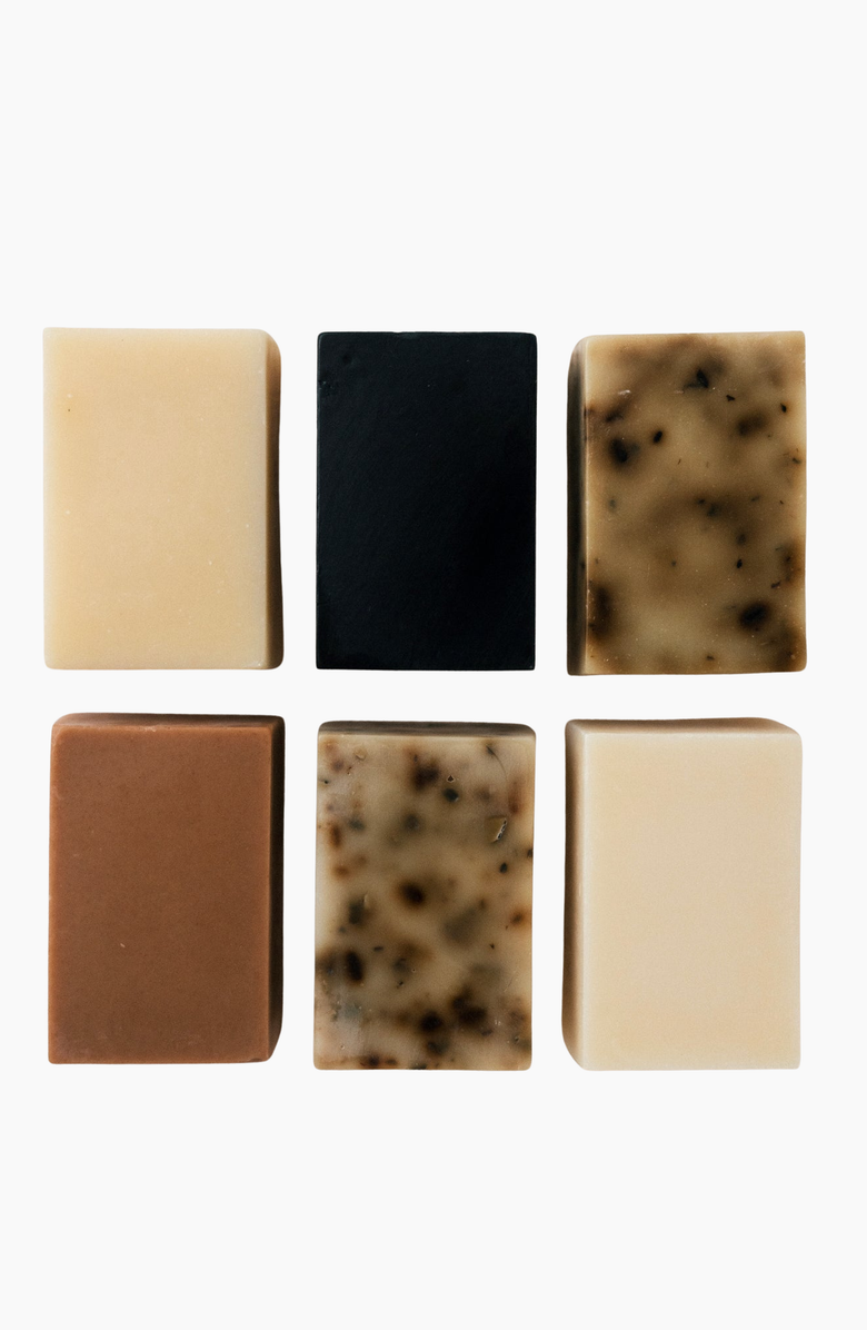 Summer Solace Tallow Tallow Soap Core Collection 6 Bars Best Value Regenerative Tallow, Main, color, Off-White / Light Brown