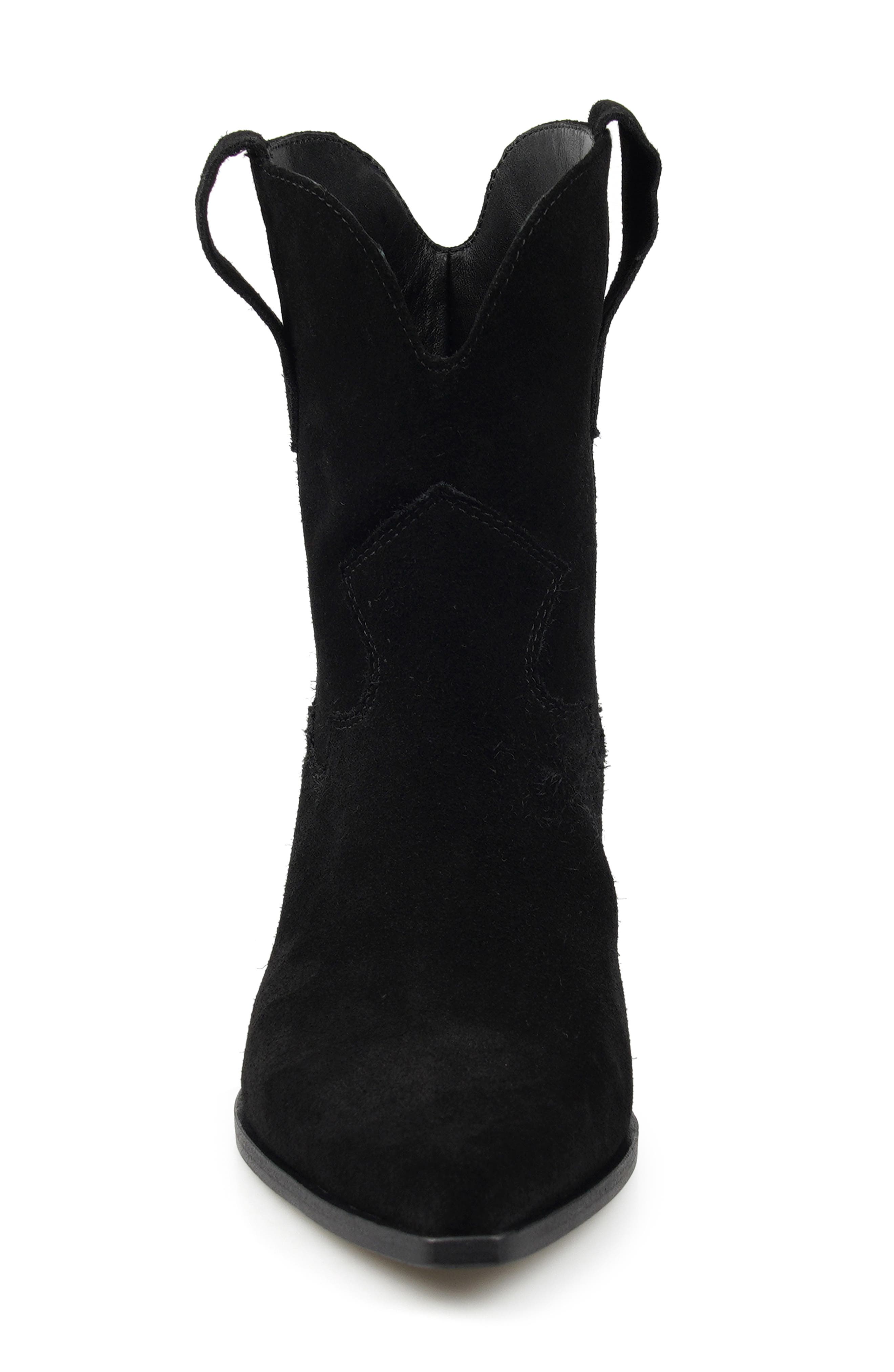 ZIGI Victoryy Pointed Toe Western Boot, Alternate, color, Black Suede