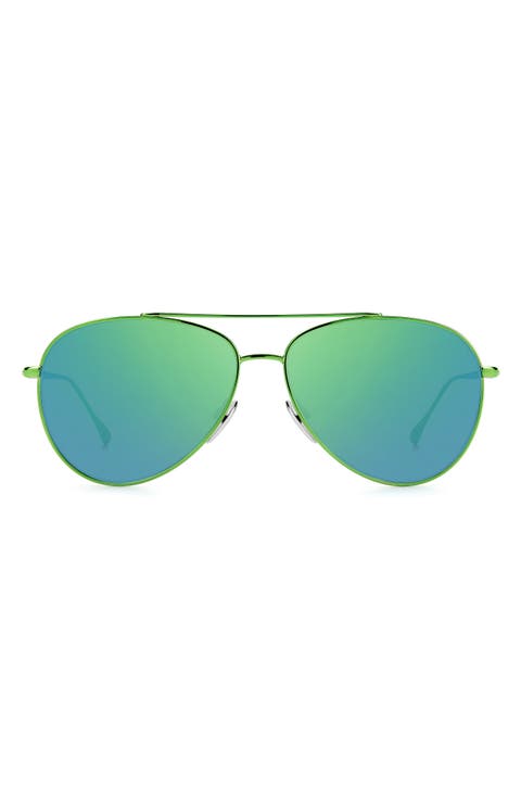 60mm Gradient Aviator Sunglasses
