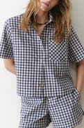Marine Layer Bonnie Gingham Pima Cotton Poplin Button-Up Shirt