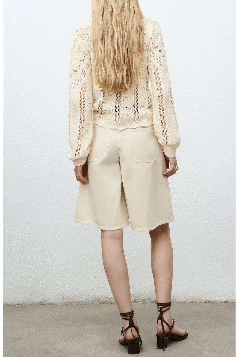 Espina Open Stitch Sweater, Alternate, color, ECRU