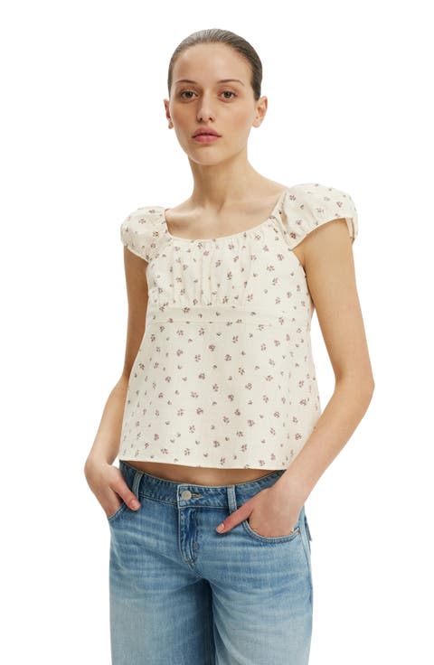 Women's Tie Back Babydoll Top