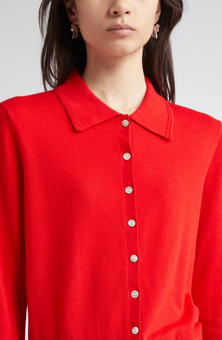 Sandy Liang Summers Merino Wool Cardigan, Alternate, color, 