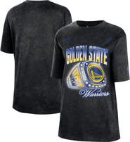 Nike Women's Nike Black Golden State Warriors Courtside Original Content Vintage Washed Boyfriend T-Shirt
