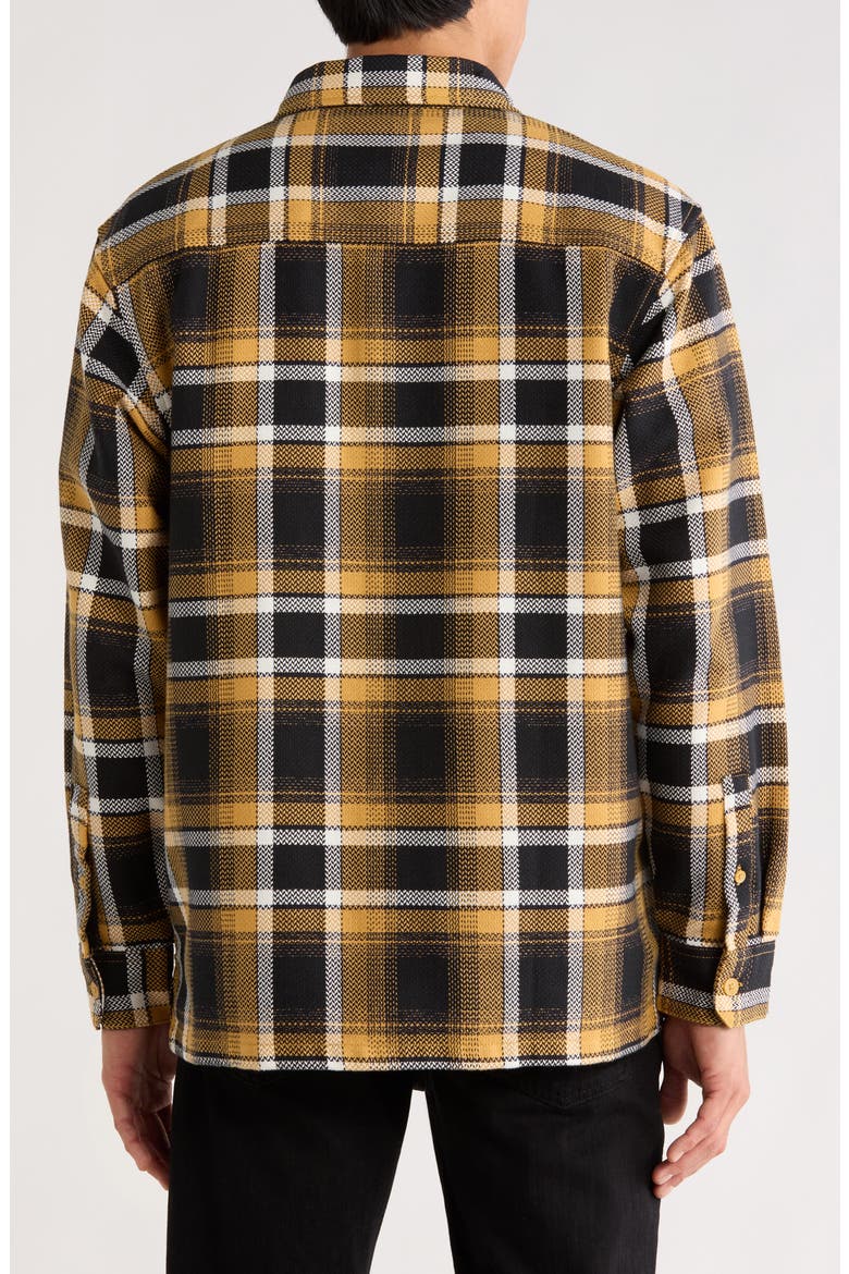 Vaughn Loose Fit Heavyweight Cotton Herringbone Button-Up Overshirt, Alternate, color, VAUGHN CHECK DIJON