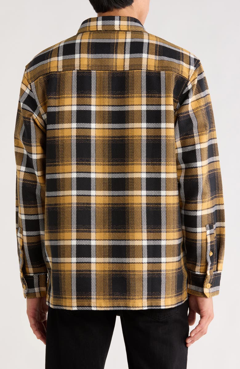 Carhartt Work In Progress Vaughn Loose Fit Heavyweight Cotton Herringbone Button-Up Overshirt, Alternate, color, Vaughn Check Dijon