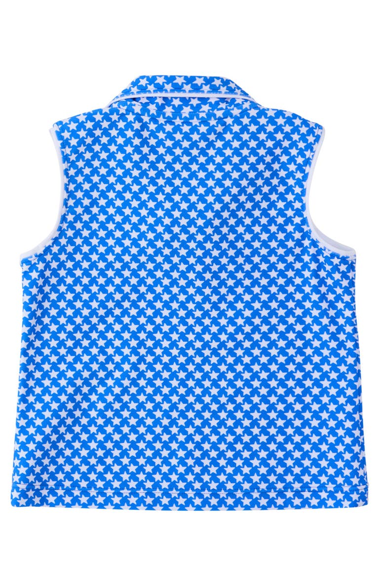 UPF50+ Sleeveless Polo Active Top, Alternate, color, Tiny Blue Stars
