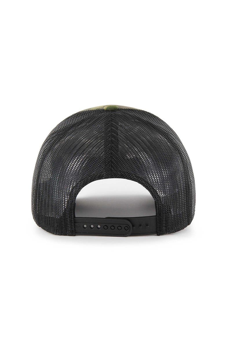 '47 Men's '47 Camo/Black North Carolina Tar Heels Team Logo Trucker Snapback Hat, Alternate, color,