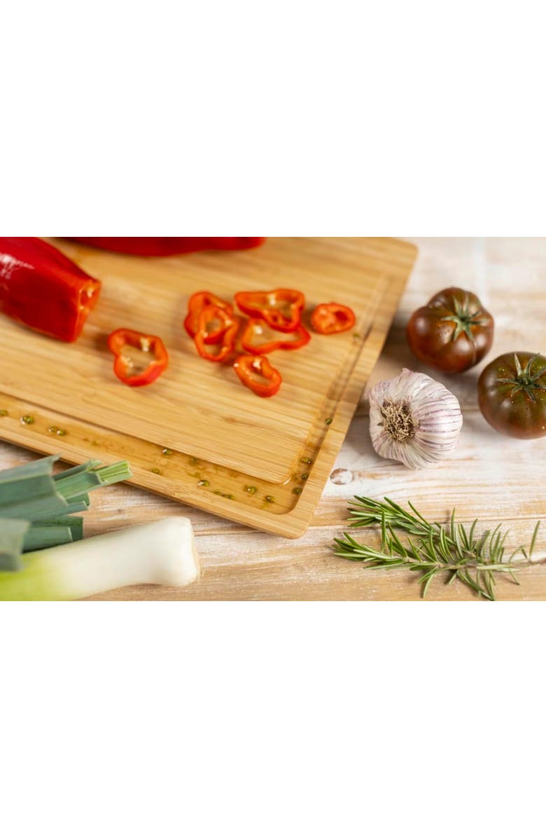 Kuhn Rikon ICED Cutting Board with Groove, 14.2-Inch x 10.2-Inch, Large, Alternate, color, Brown