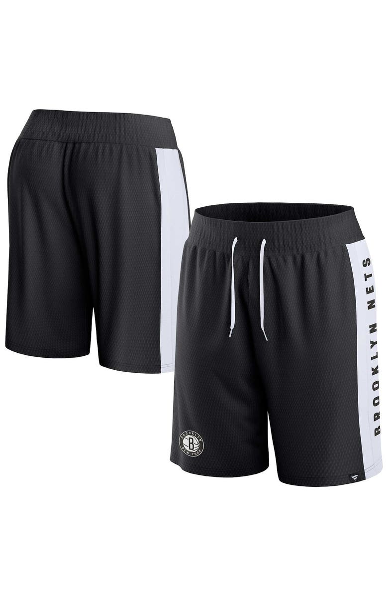 FANATICS Men's Fanatics Branded Black Brooklyn Nets Referee Iconic Mesh Shorts, Main, color, Black