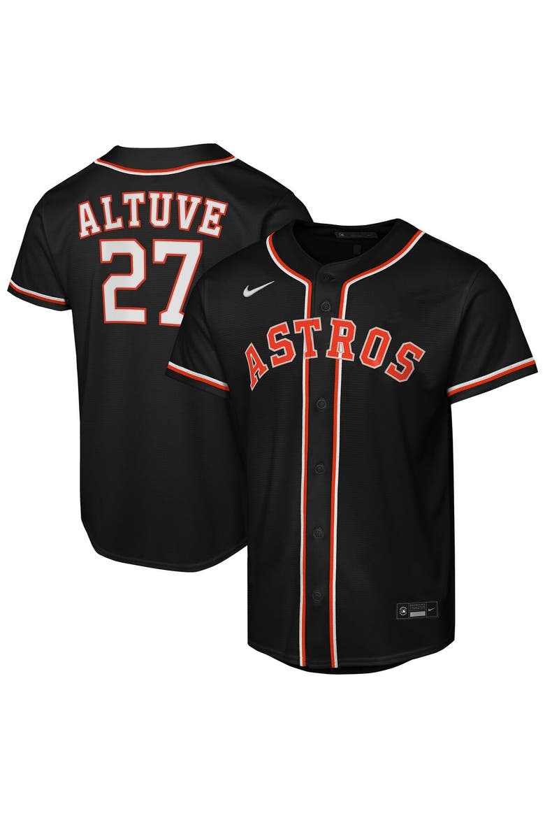 Youth Nike Jose Altuve Black Houston Astros Fashion Replica Player Jersey, Main, color, Black