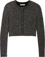 LoveShackFancy Ferra Embellished Crop Cardigan