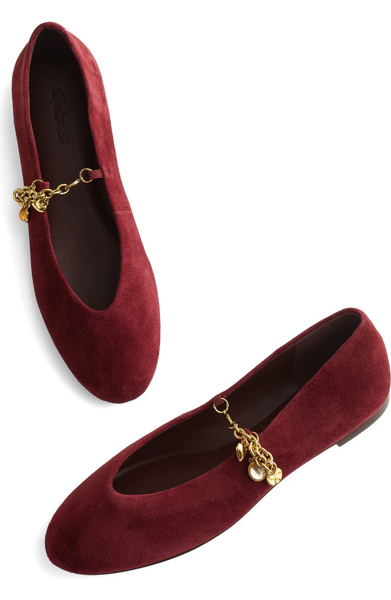 Madewell The Remy Mary Jane Flat, Alternate, color, Sangria