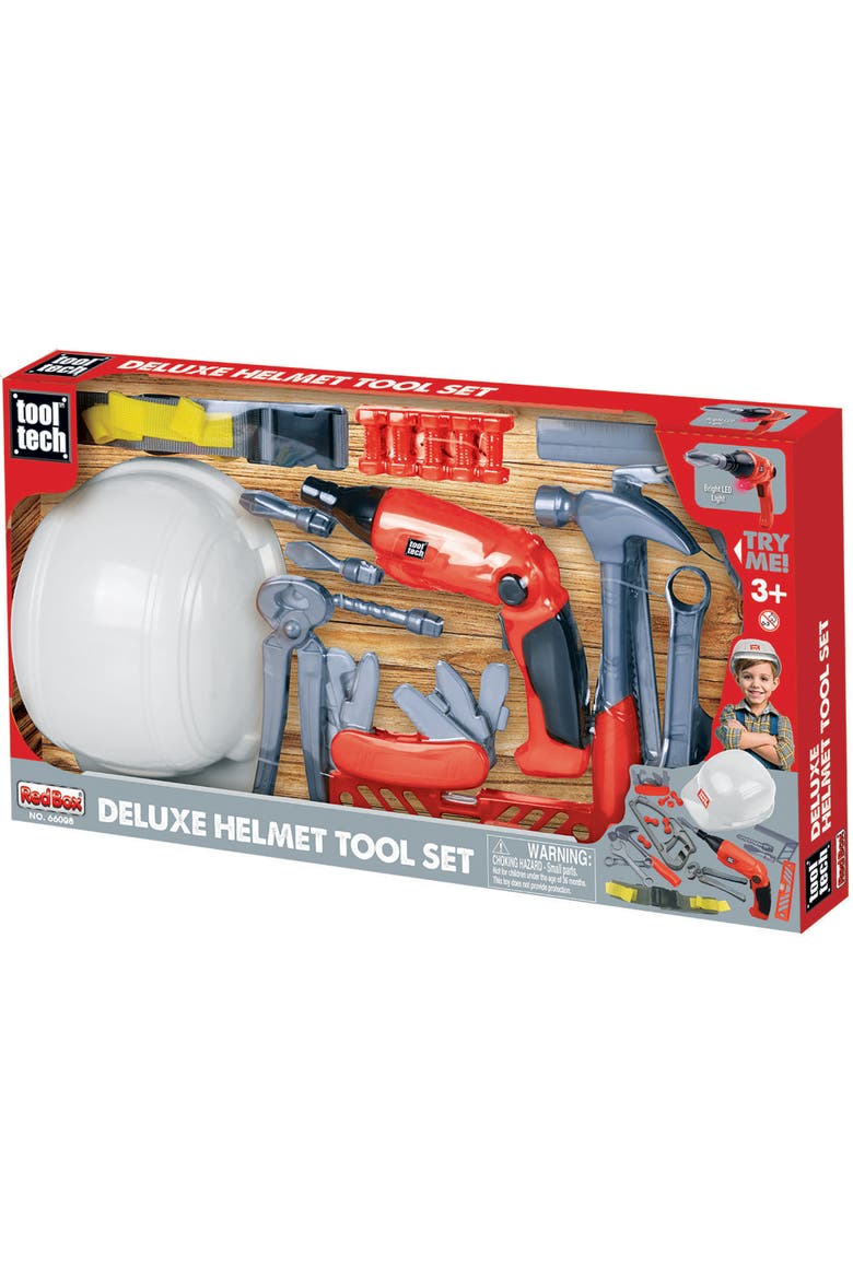 Tool Tech Deluxe Helmet Toy Tool Set, Alternate, color, Multicolored