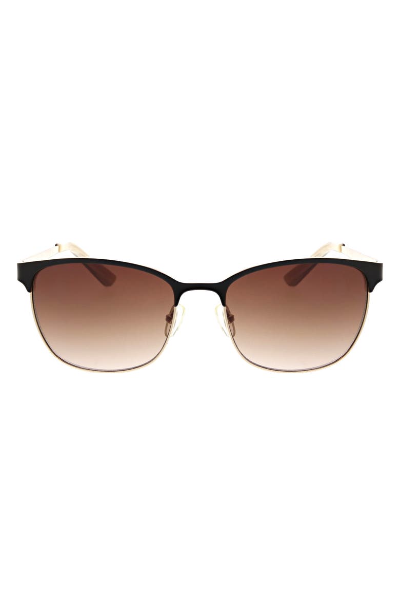 O by Oscar de la Renta 56mm Double Sunglasses, Main, color, Shiny Gold W/Matte Black