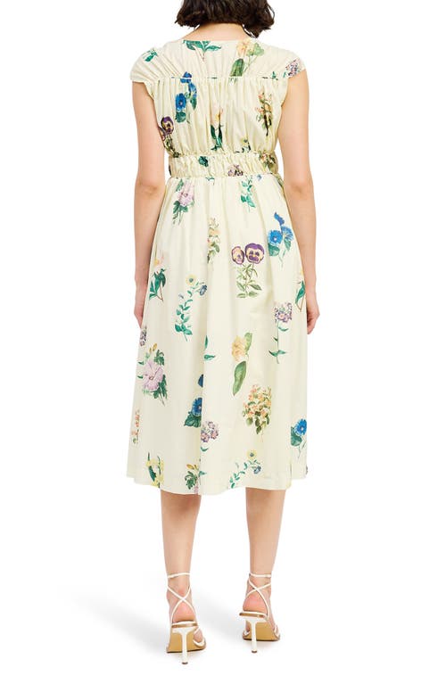 EN SAISON EN SAISON ASHLEY FLORAL PRINT SLEEVELESS MIDI DRESS
