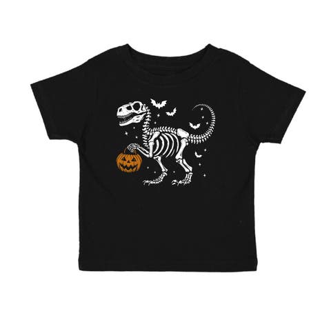 Dinosaur Skeleton Halloween Short Sleeve T-Shirt