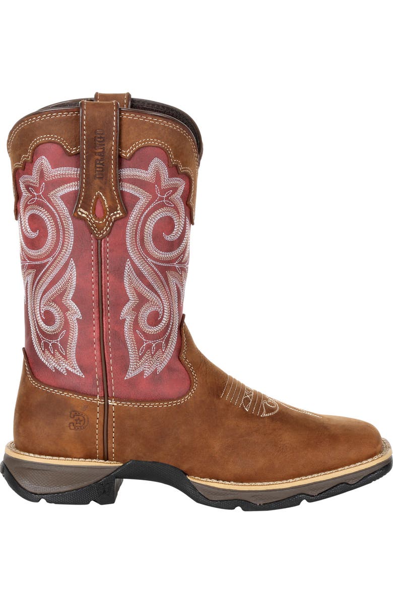 DURANGO Women's Red Western Boot, Main, color, Briar Brown And Rusty Red
