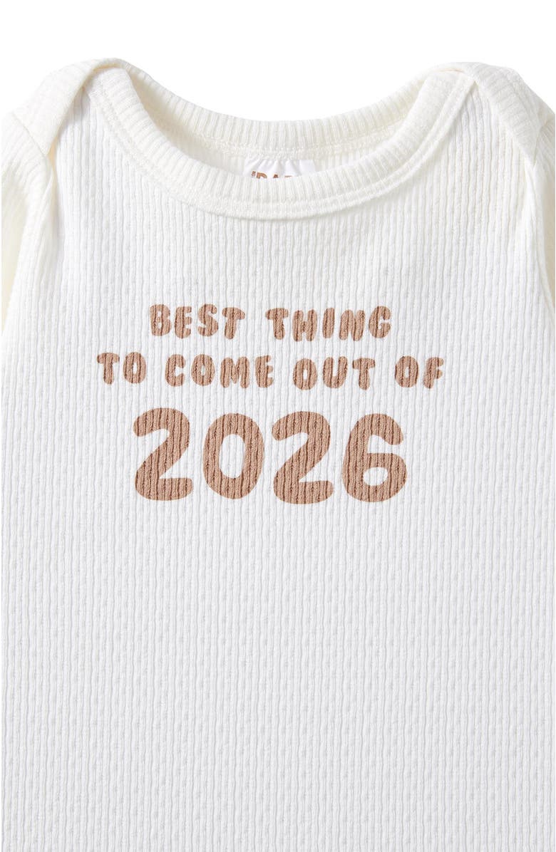 Cotton On Kids Organic Pointelle Long Sleeve Bubbysuit, Alternate, color, Milk Best Thing 2026