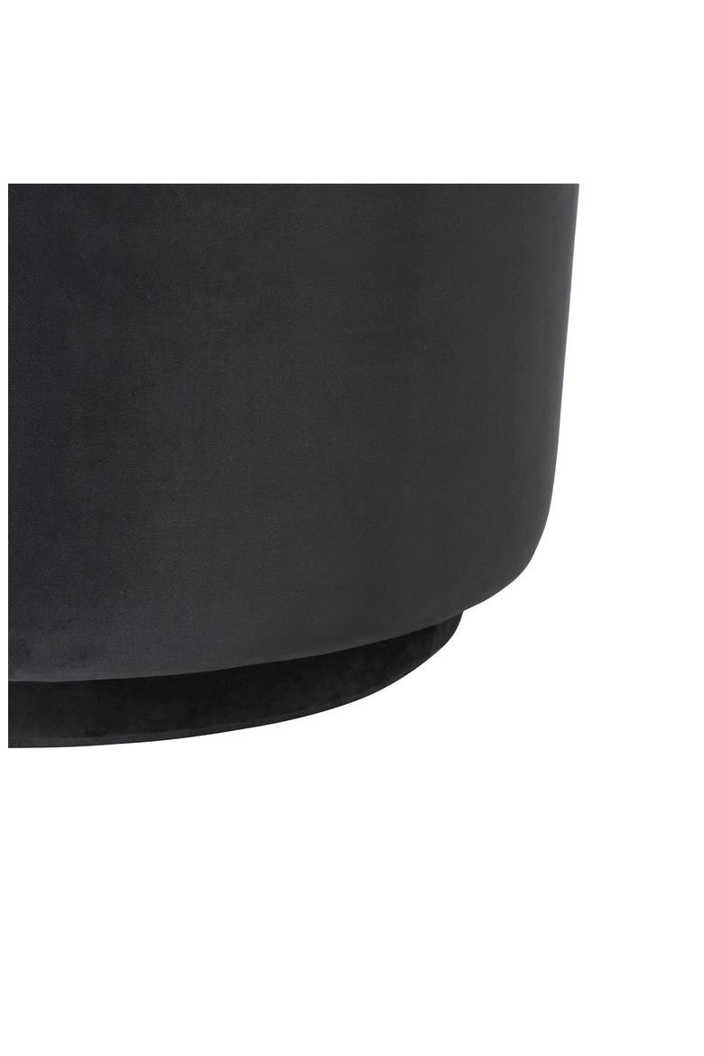 Column Round Ottoman, Alternate, color, BLACK