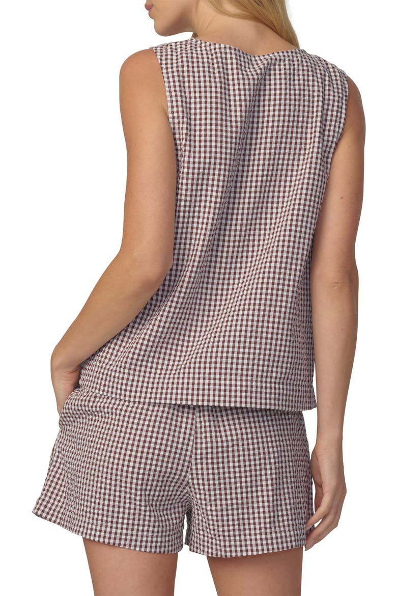 The Ana Sleeveless Top, Alternate, color, MACCHIATO GINGHAM