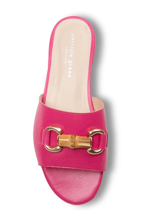 Shop Patricia Green Charlie Slide Sandal In Hot Pink Leather