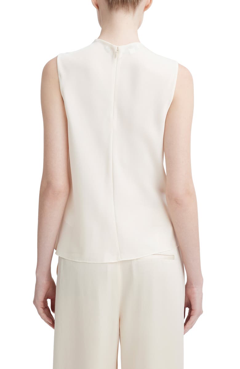 Vince Cascade Draped Sleeveless Stretch Silk Top, Alternate, color, 
