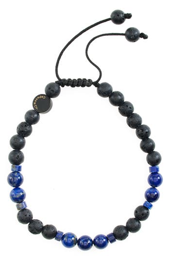 Caputo & Co Lava Stone Bracelet In Lapis Lazuli