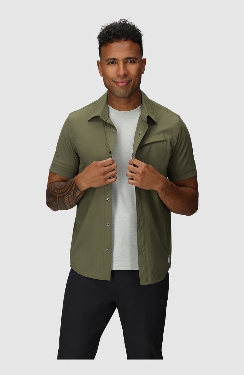 Outdoor Research Astroman Short Sleeve Sun Shirt, Alternate, color, Ranger Green