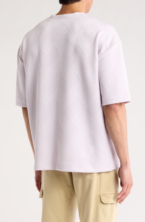 Fleece Factory Geometric Jacquard T-shirt In Dusty Lilac