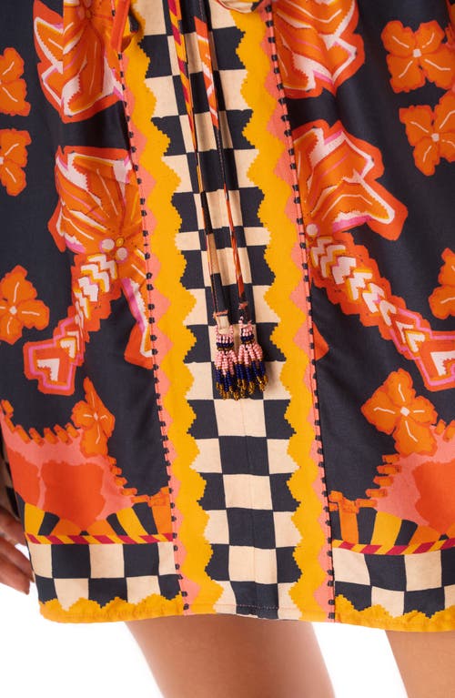 Maaji Racing Palms Joypop Cover-up Dress In Open Orange