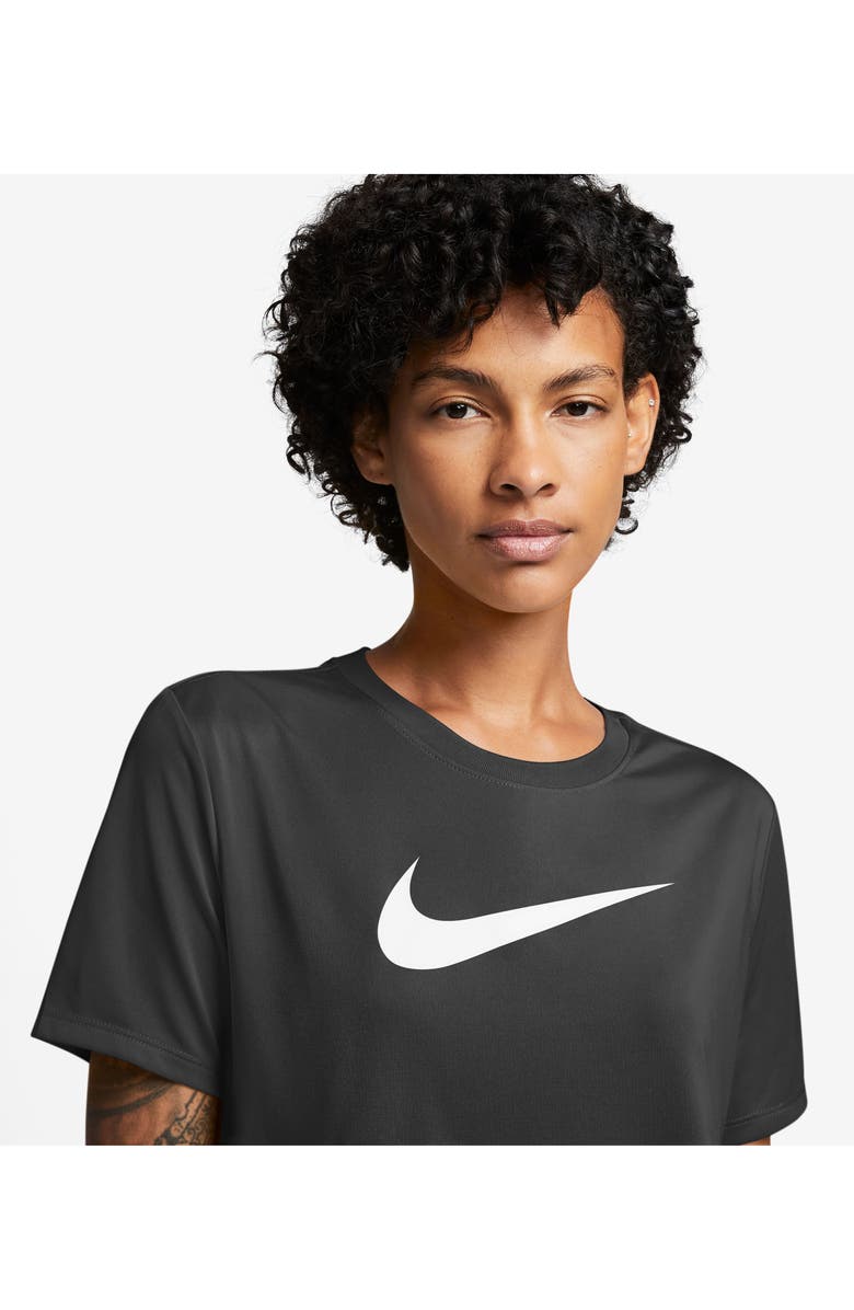 Nike Swoosh Dri-FIT T-Shirt, Alternate, color, Black