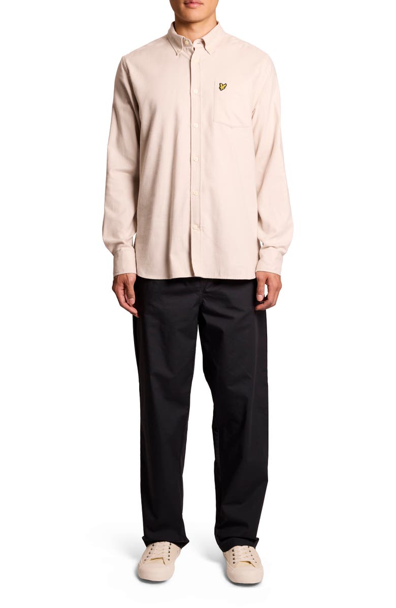 Lyle & Scott Long Sleeve Flannel Shirt, Alternate, color, Putty