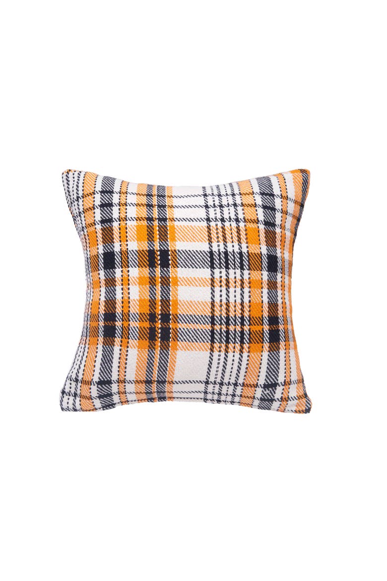 Plaid Decorative Throw Pillows, Main, color, Brown