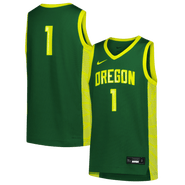 Nike Youth Nike #1 Green Oregon Ducks Replica Basketball Jersey