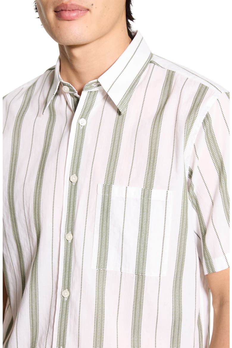 Noll Summer Dobby Short Sleeve Button-Up Shirt, Alternate, color, IVORY/ ORCHARD