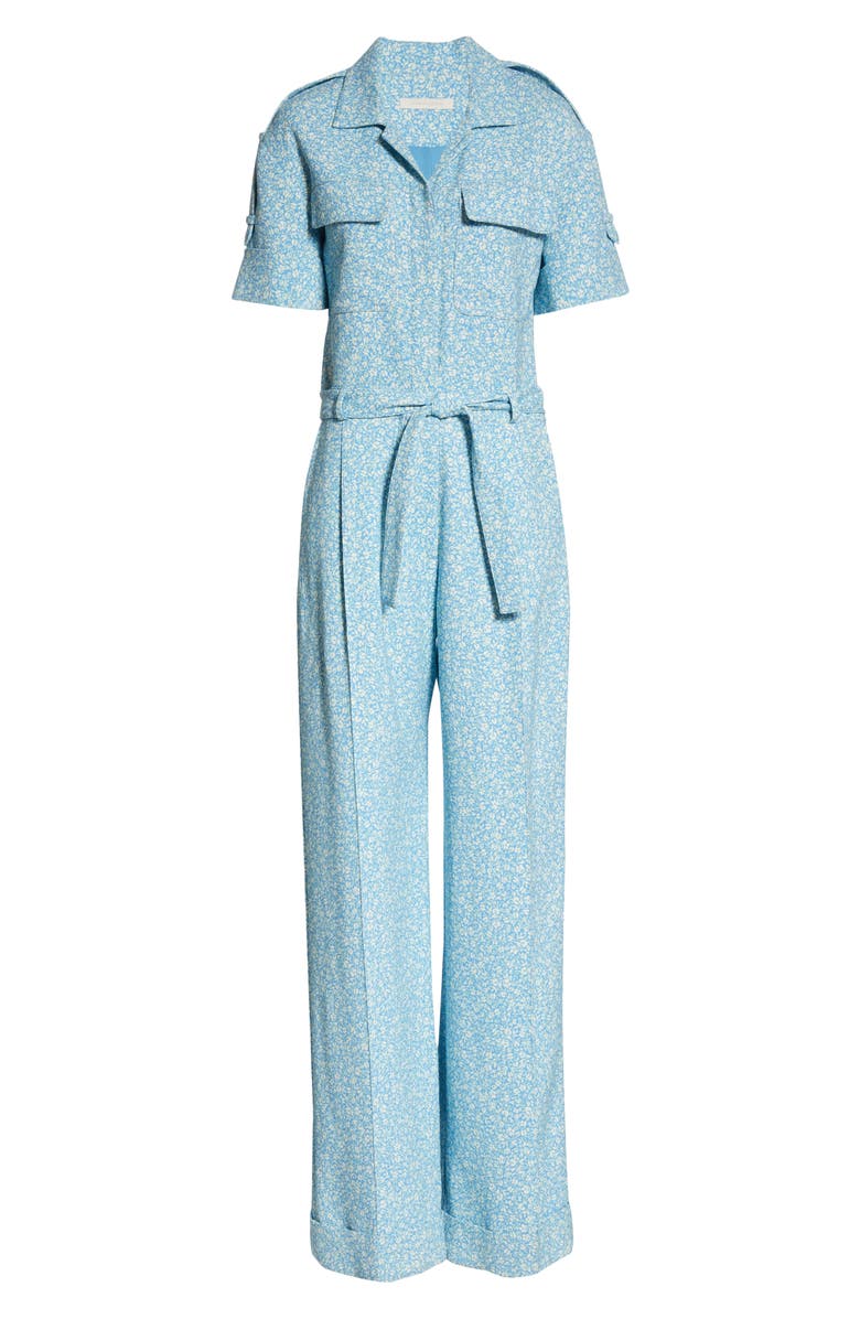 Simkhai Jonathan Simkhai Owen Ditsy Floral Print Crepe Jumpsuit, Alternate, color, 