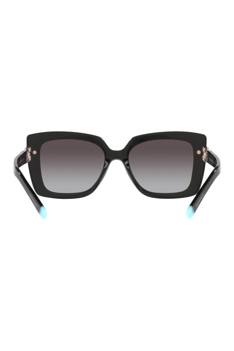 53mm Gradient Butterfly Sunglasses, Alternate, color, BLACK