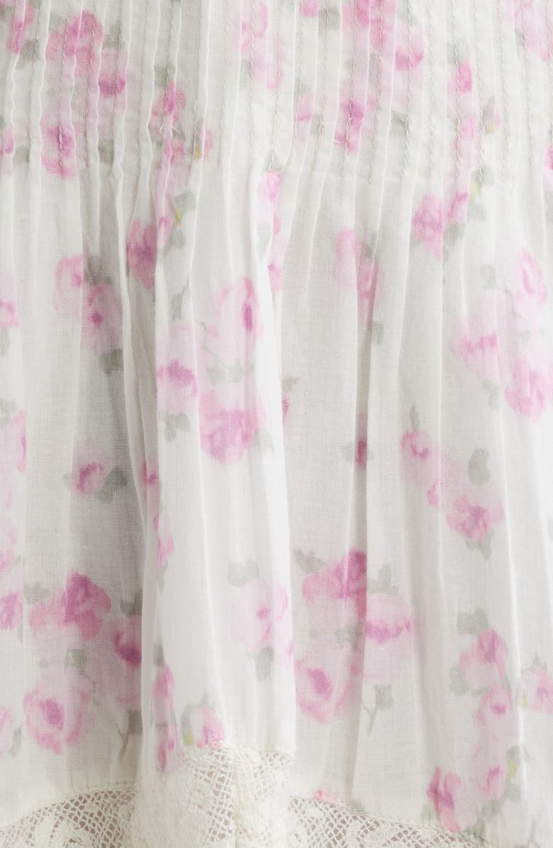 LoveShackFancy Alonna Floral Print Minidress, Alternate, color, Rustic Orchid